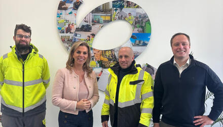 Inge Brocken op bezoek bij de site van Ecoson in Kallo