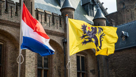 Vlaamse en Nederlandse vlag
